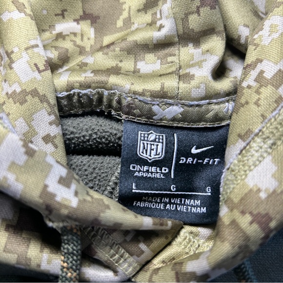 Pittsburgh Steelers Nike On Field Sweatshirt Hoodie Salute To Service Men’s L - Picture 4 of 6